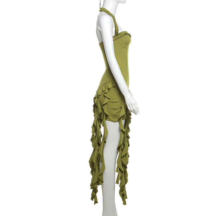 Drune | Sexy Ausschnitt unregelmäßig schlankes Kleid