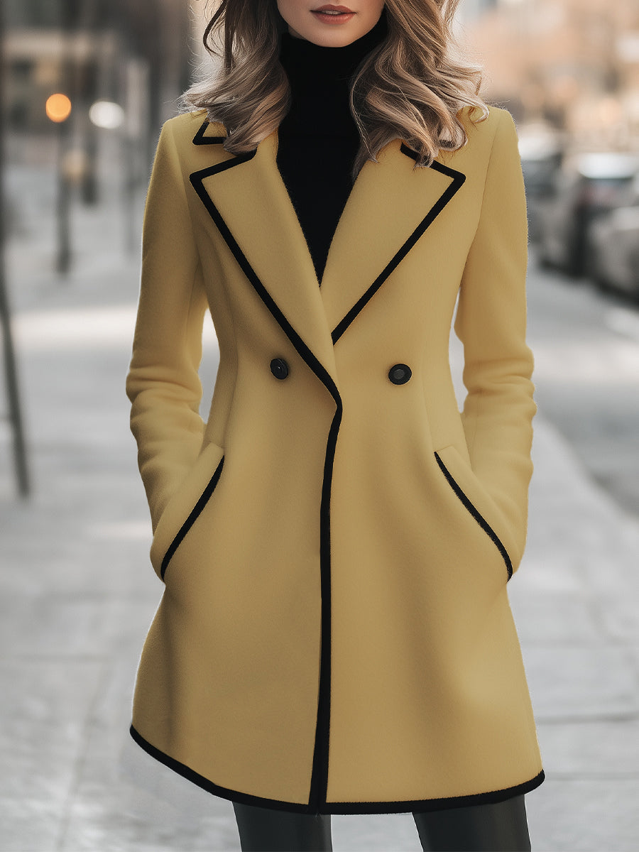 Drune | Duster - elegante Damenjacke mit schwarzen Akzenten