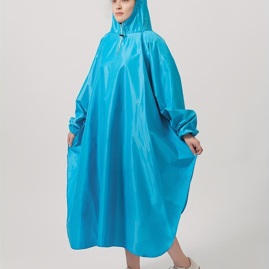Wasserdichter Unisex-Regenponcho mit Kapuze