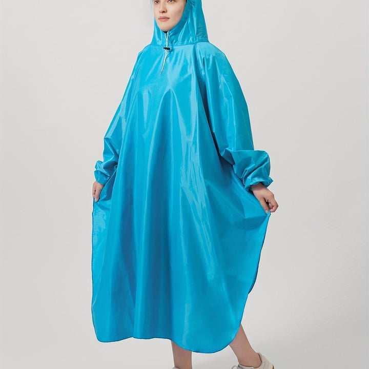 Wasserdichter Unisex-Regenponcho mit Kapuze