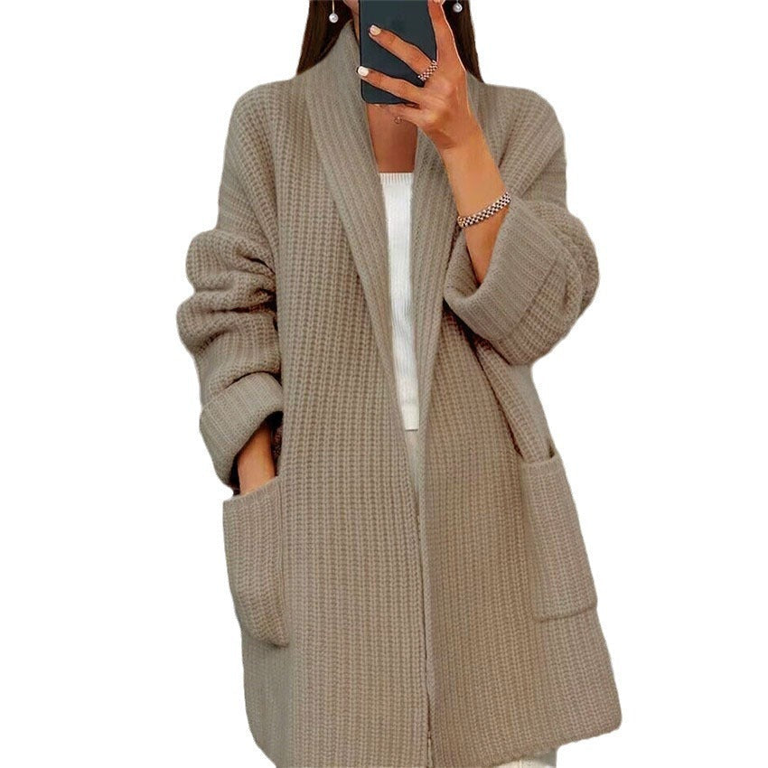 Drune | Mantel Strickjacke Mit Breiten Taschen
