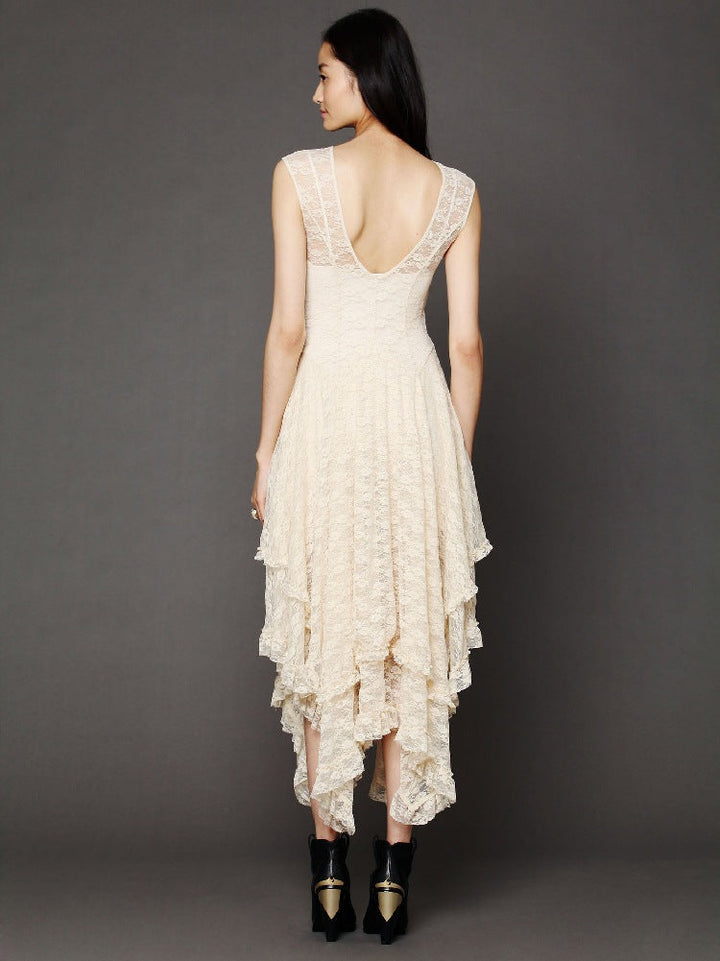 Damen Festliches Kleid mit voluminösem Rock und raffinierten Rüschendetails Drune