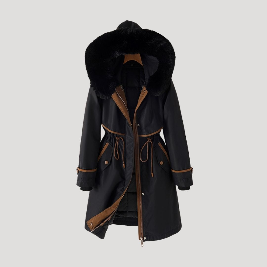Drune | Damen Kunstfell langer wasserdichter Winterparka Mantel
