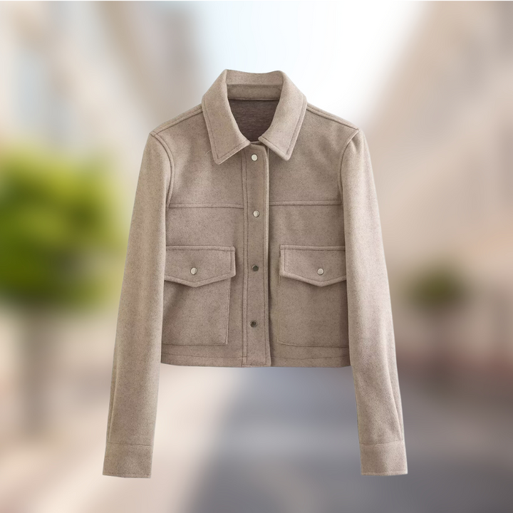 Drune | Lässige Damenjacke Im Woll Look Für Den Herbst