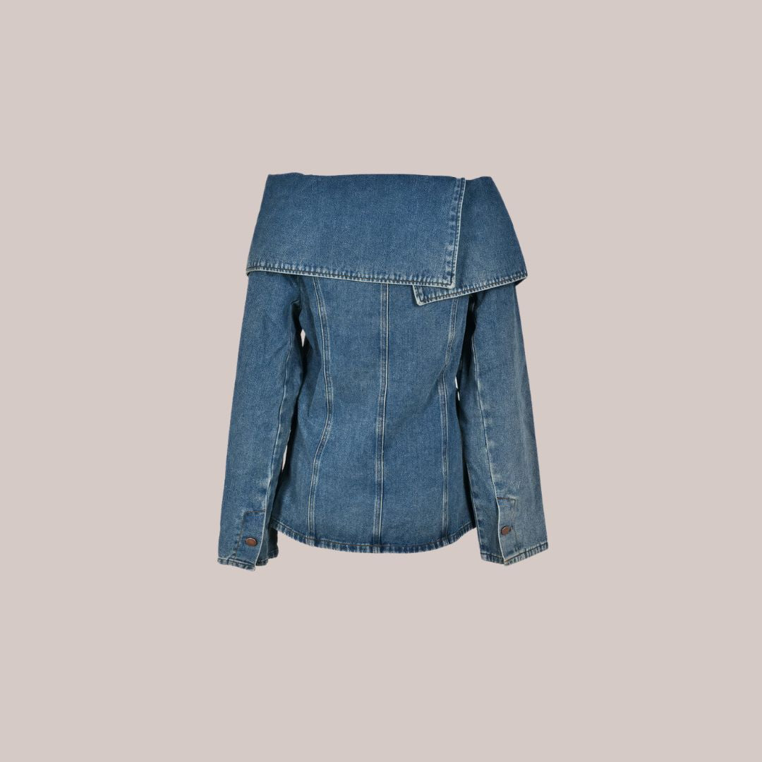 Drune - Stilvolle Jeansjacke mit Knopfdetails