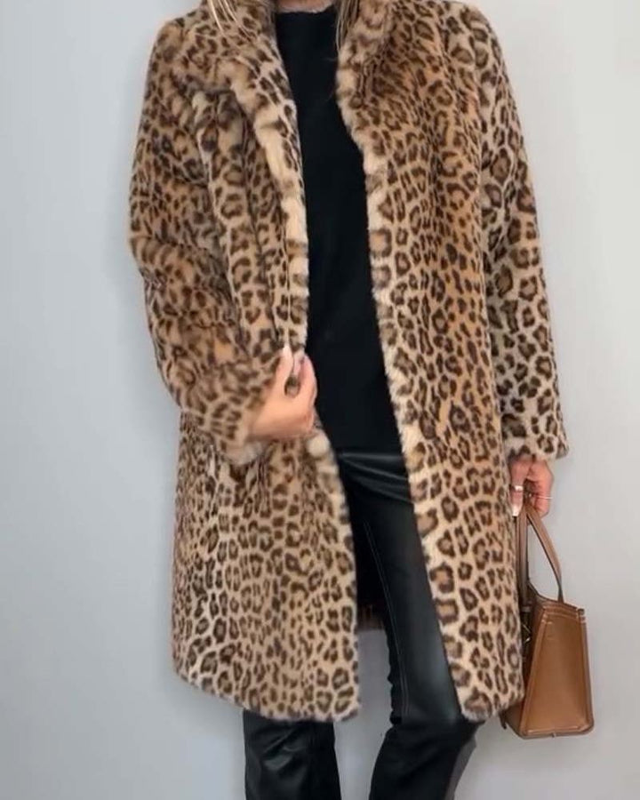 Drune | Leoparden Lange Weiche Jacke