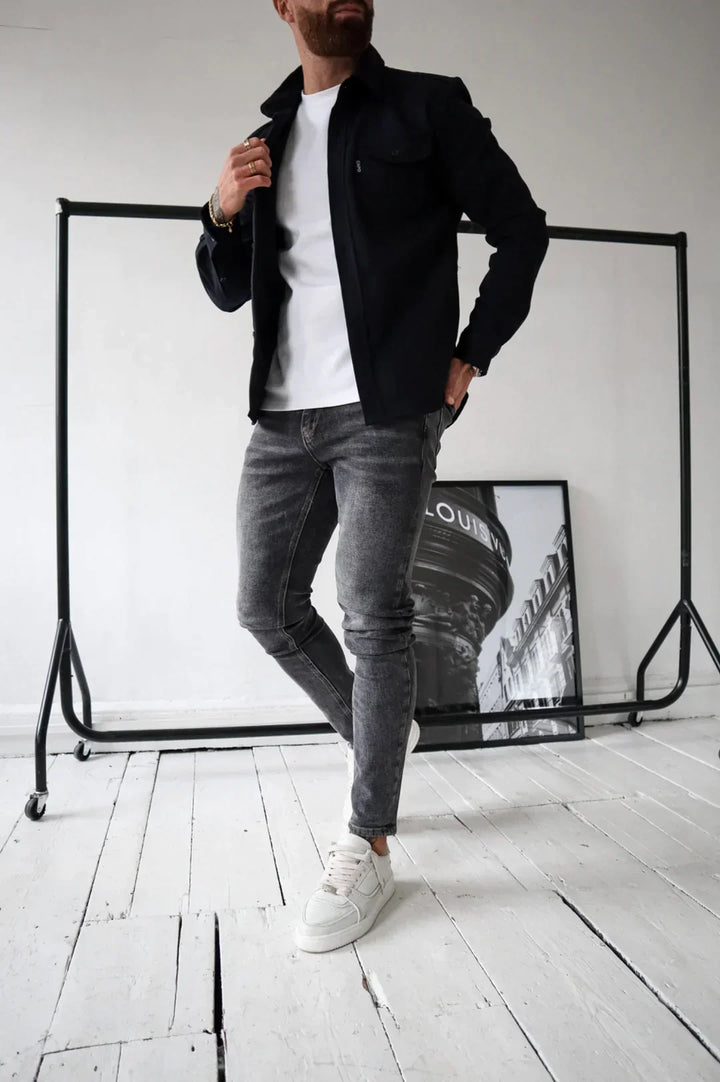 Drune | Premium-Jacke mit Knopfverschluss für Herren | Stylische und bequeme Jacke