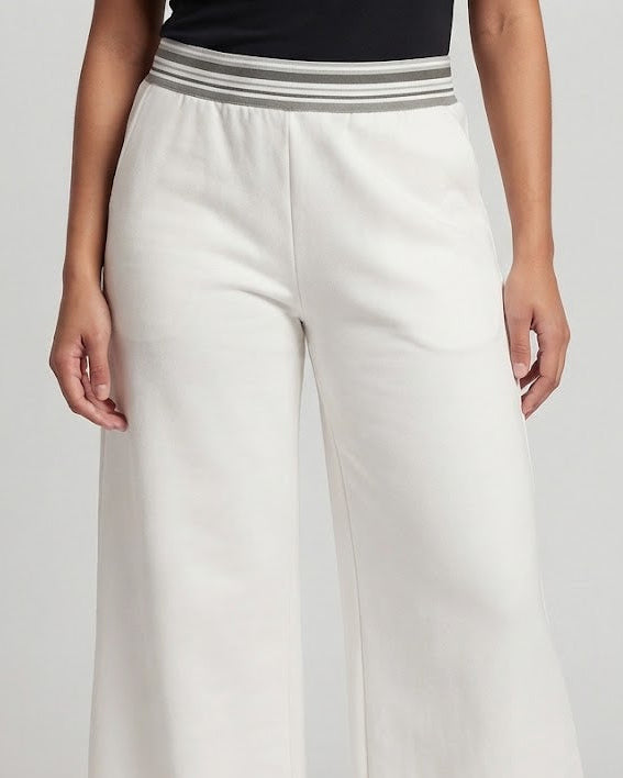 Damen weite Culotte-Jogginghose mit gestreiftem Komfortbund und Eingrifftaschen Drune
