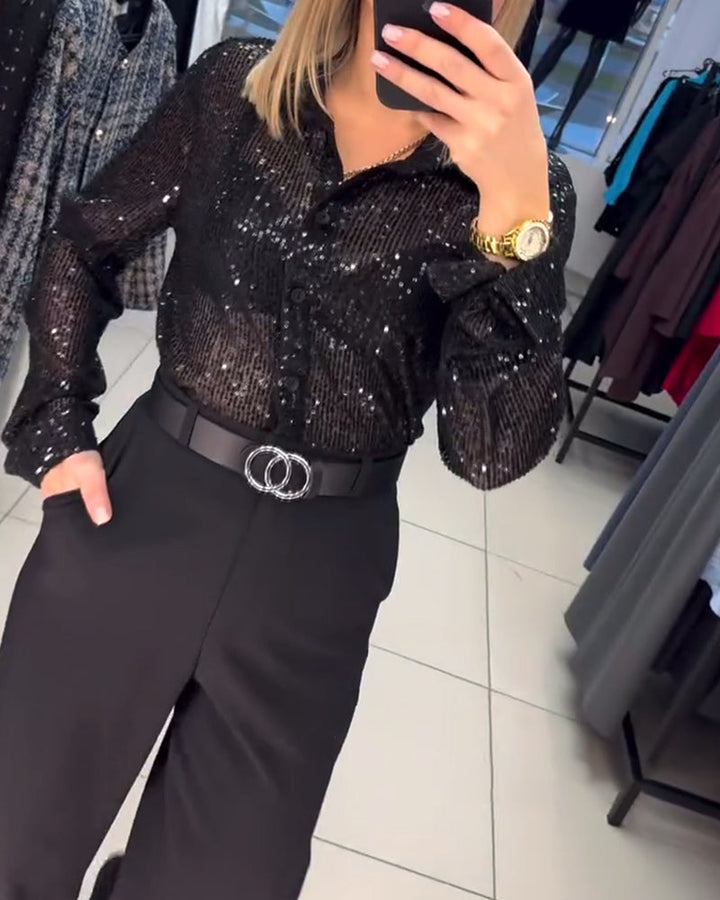 Drune | Button Down Revers und Pailletten