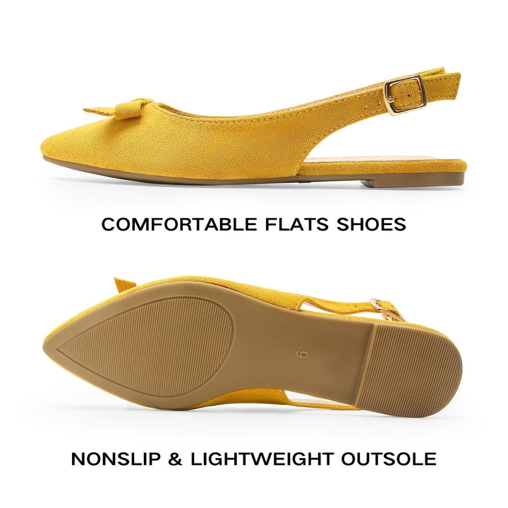 Drune | Flache Slingback Sandalen mit Schleife