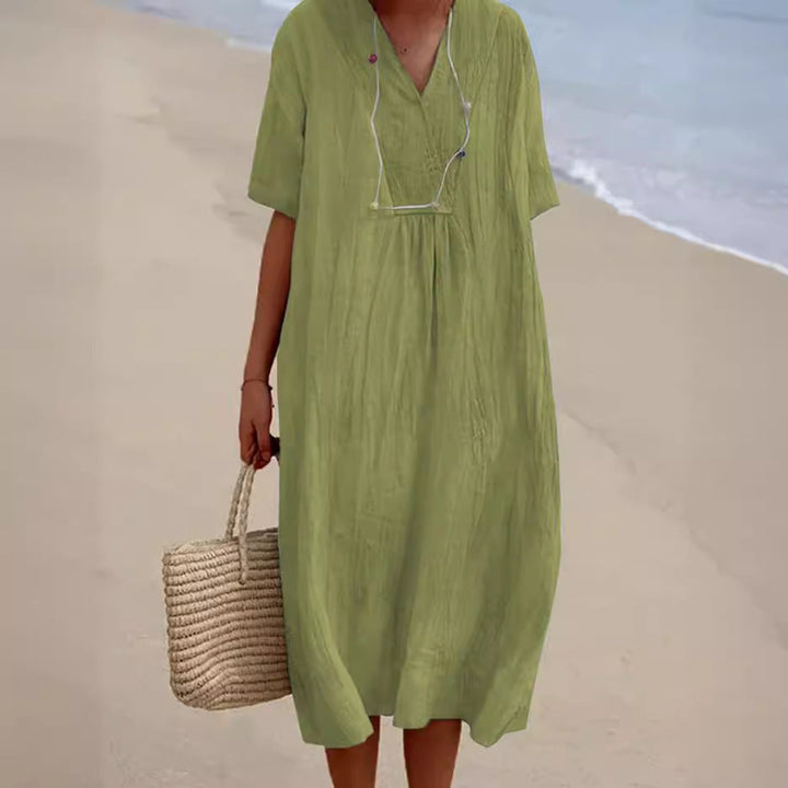 Drune | Sommerkleid Aus Baumwolle Und Leinen