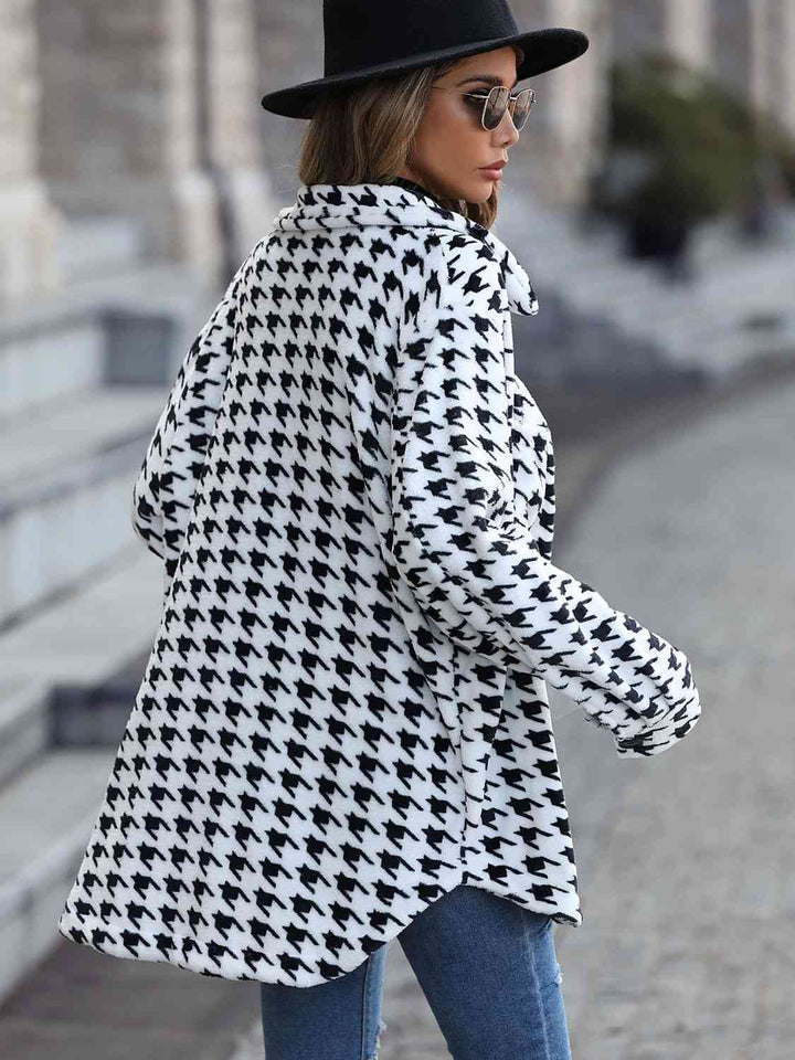 Drune | Hahnentrittmuster Button Down Jacke