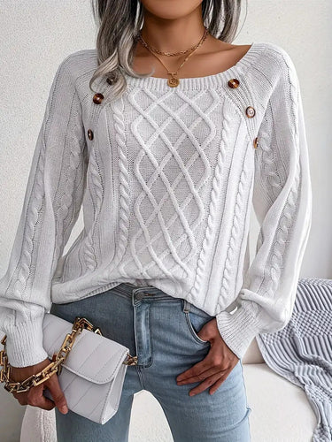 Drune | Klassischer Strickpullover mit Zopfmuster