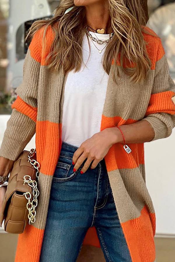 Drune | Farbblock Strickjacke