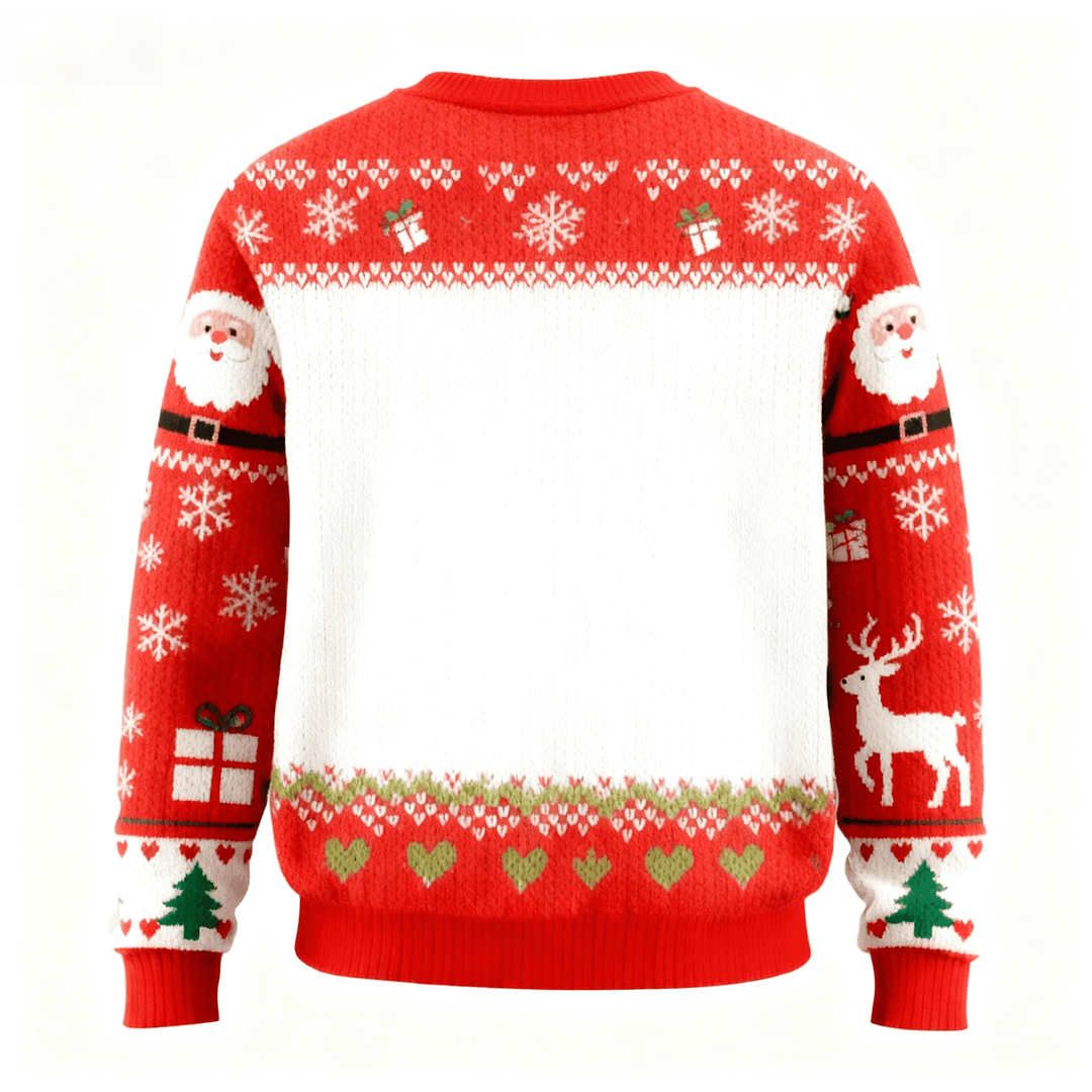 Drune | Lustiger Santa&Schneemann Muster Hässlicher Pullover - Unisex Weihnachtsfeier Essential