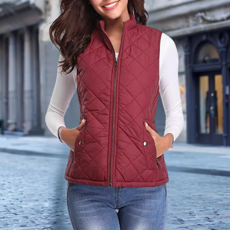 Drune | Elegante Steppjacke mit Zipper für Damen