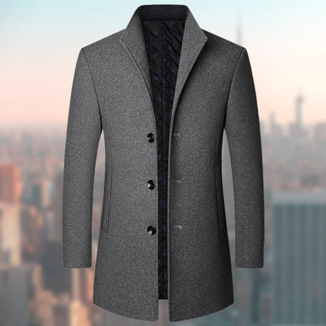 Drune | Herren Einreihiger Trenchcoat - Lang