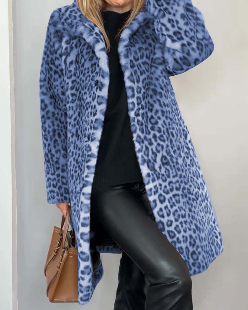 Drune | Leoparden Lange Weiche Jacke