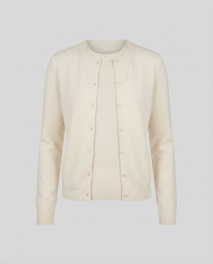 Damen Zartes Layering-Set: Knopfcardigan & Feinstrick-Langarmshirt Drune