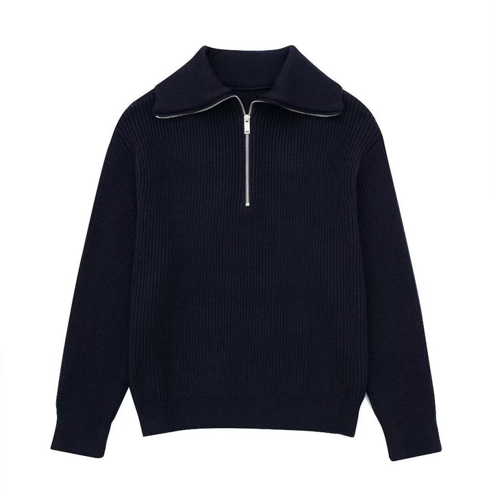 Drune | All Match Wollpullover Mit Offenem Kragen