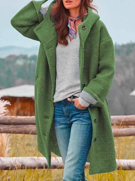 Drune - Warm Windbreaker Einfarbig Einfarbig Erbsen Mit Taschen Stilvolle Jacke