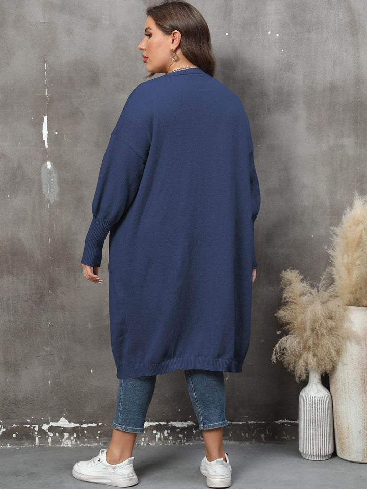 Drune | Plus Size Langarm Taschen Cardigan