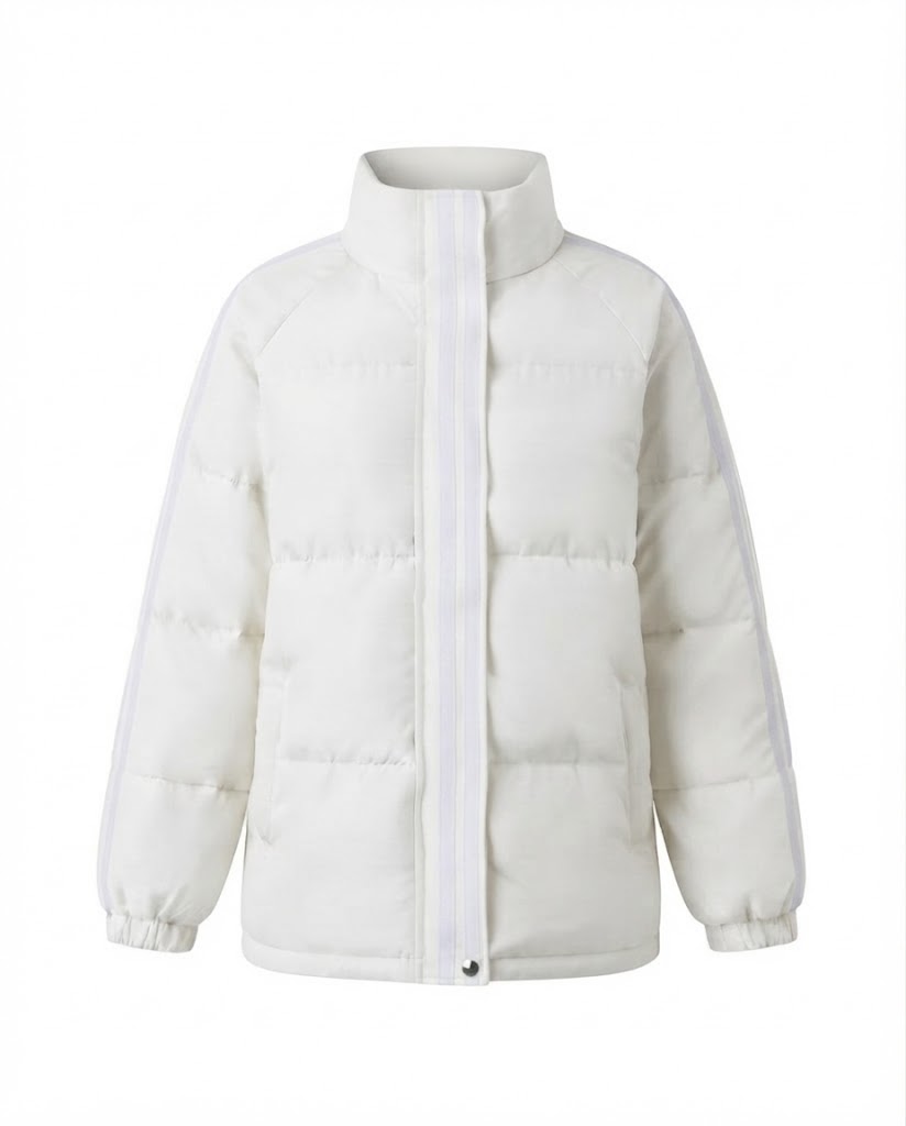 Damen nan sportlicher gesteppten Stadt-Puffer mit ergonomischem Stehkragen und reflektierenden Armstreifen
