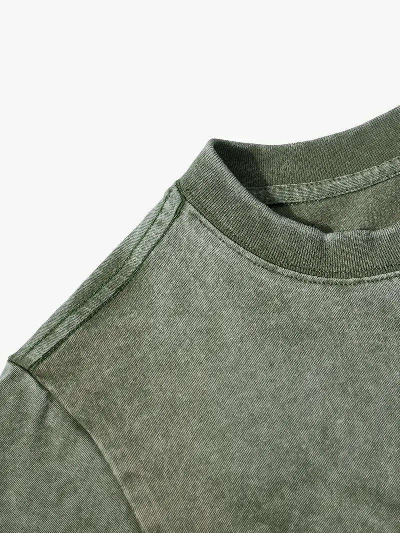 Drune | Baumwoll-T-Shirt mit Rundhalsausschnitt