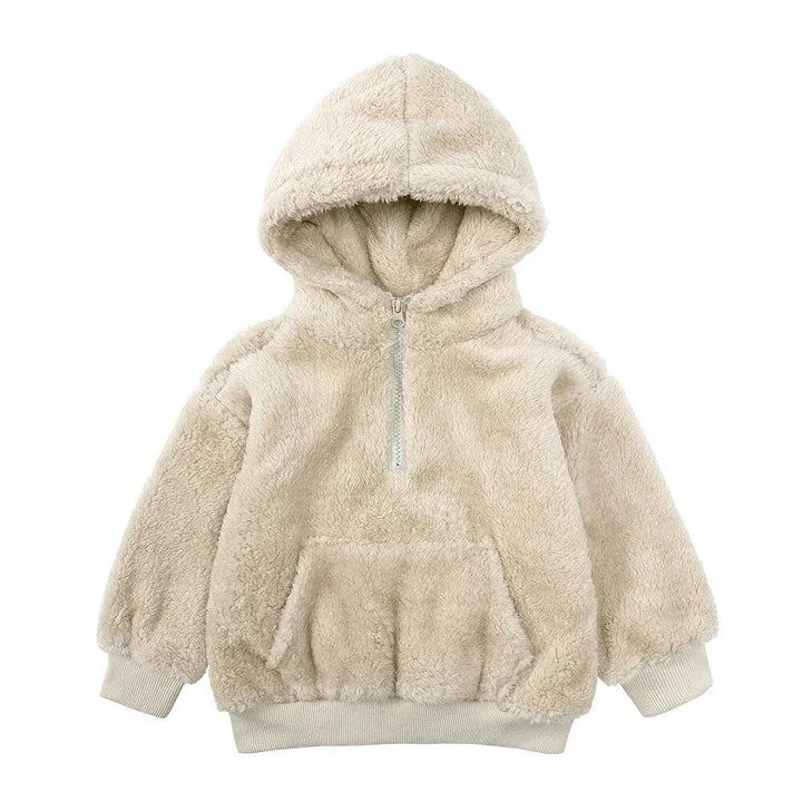 Drune Comfort Modische Bären-Kinderjacke aus dickem Samt