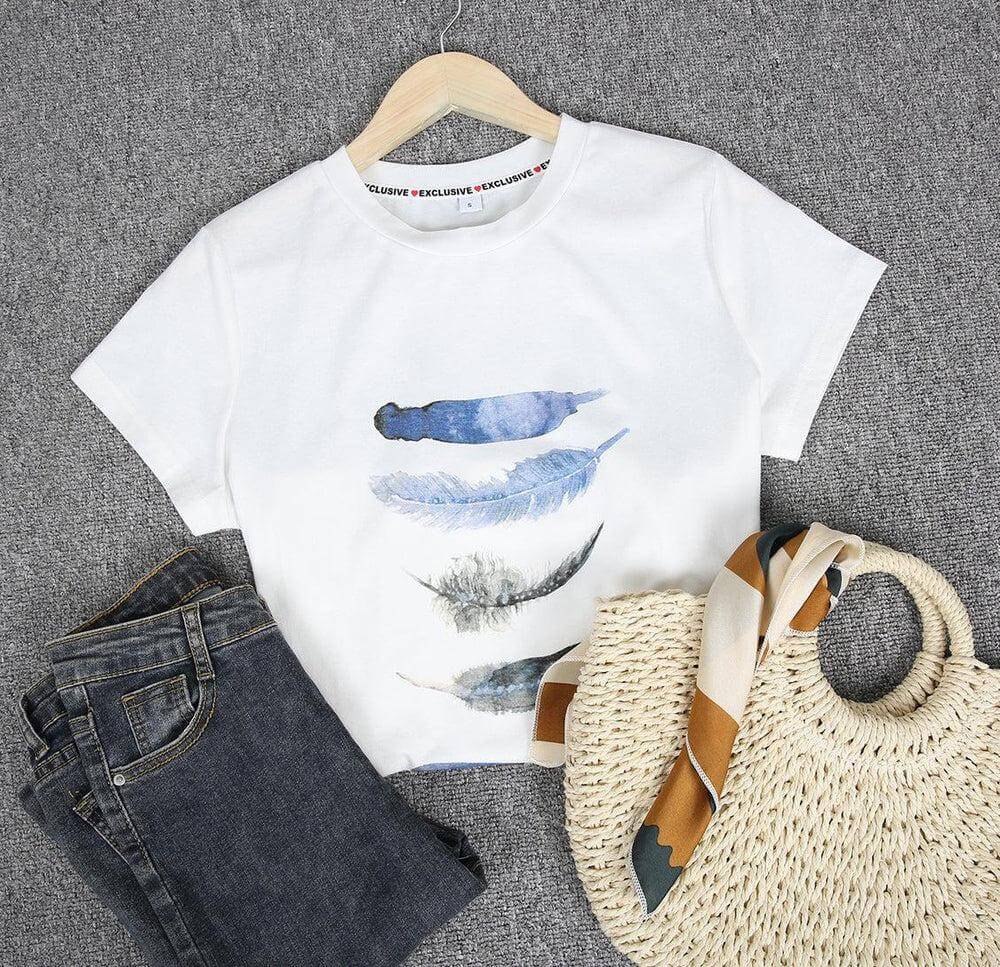 Drune | Feder Kurzarm T-Shirt