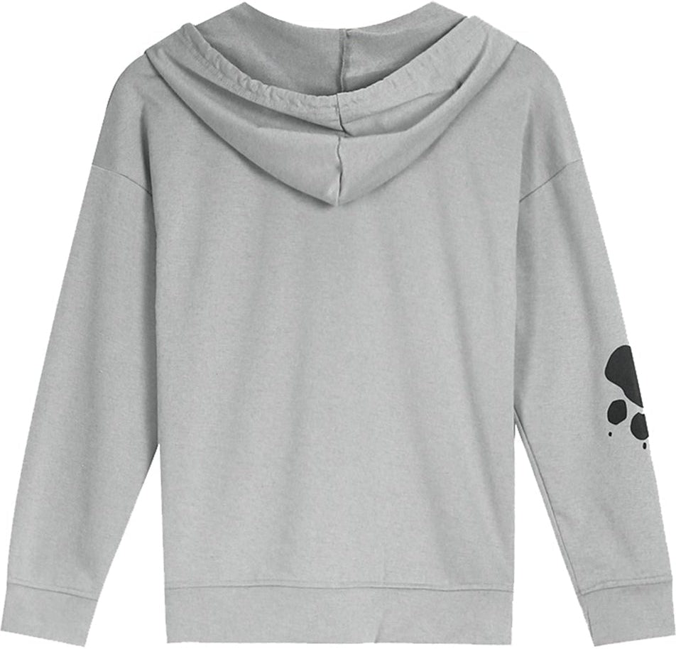 Drune | Taschenloses Graues Sweatshirt mit Tierprint