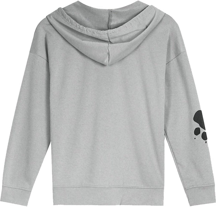 Drune | Taschenloses Graues Sweatshirt mit Tierprint