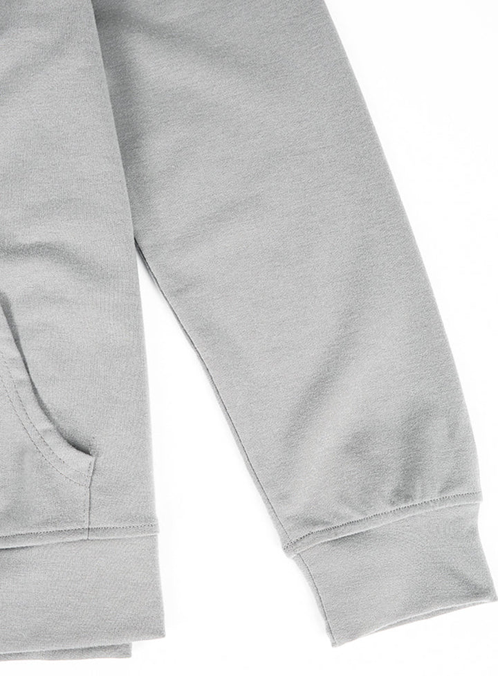 Drune | Taschenloses Graues Sweatshirt mit Tierprint