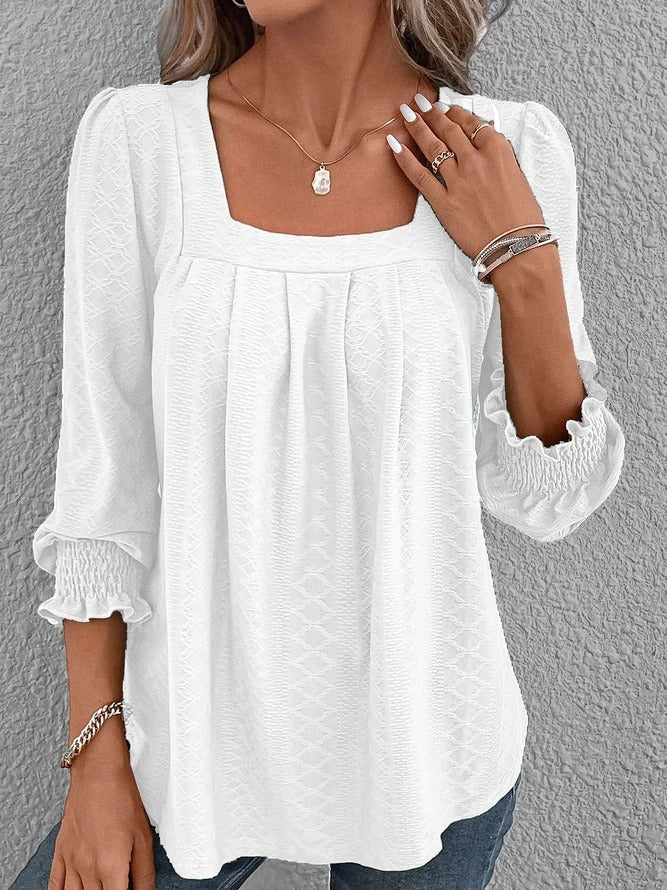 Drune | Baumwollbluse Mit Eckigem Ausschnitt
