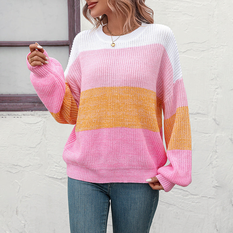 Drune | Strickpullover mit Farbblock