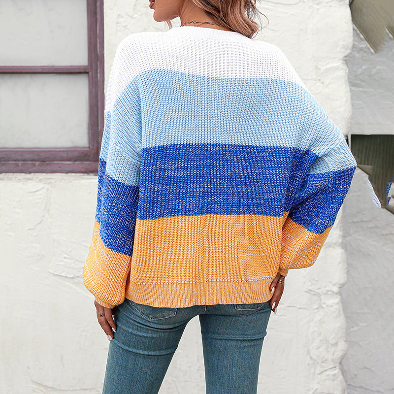 Drune | Strickpullover mit Farbblock
