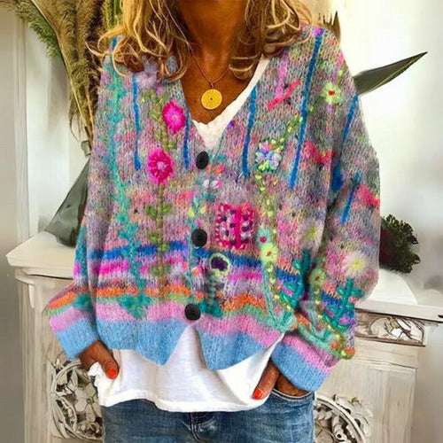 Drune | Damenpullover mit Floralen Motiven