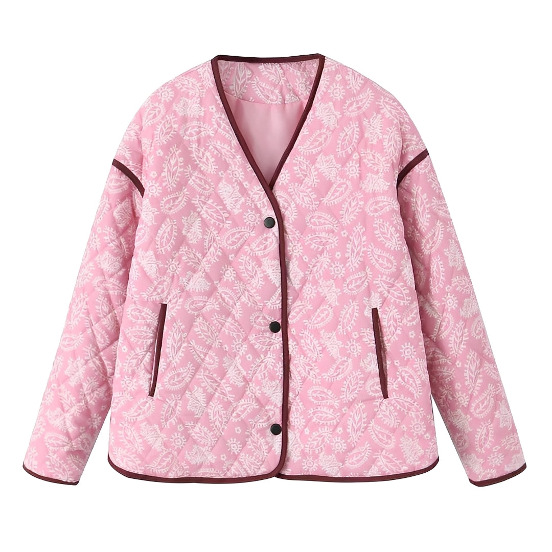 Drune | Lässige Patchwork-Quiltjacke für Frauen