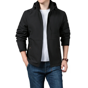 Drune | Wasserdichte Softshell-Casual-Jacke mit verstellbarer Kapuze für Herren - Perfekt für Outdoor-Aktivitäten im Herbst/Winter