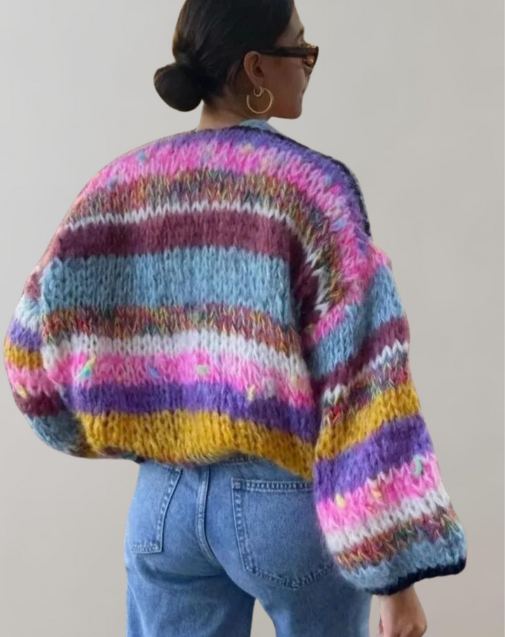 Drune | Übergroße und Bunte Strickjacke