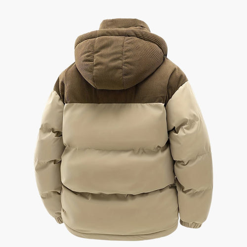 Drune | Casuale Kapuzenjacke mit Puffern und Farbblockdesign