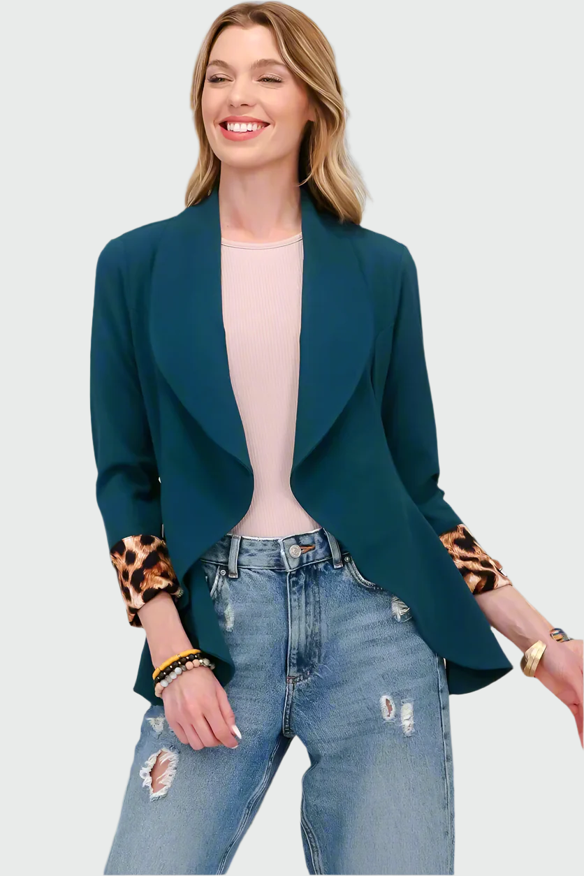 Drune | Freizeit Blazer mit Pantherdetail
