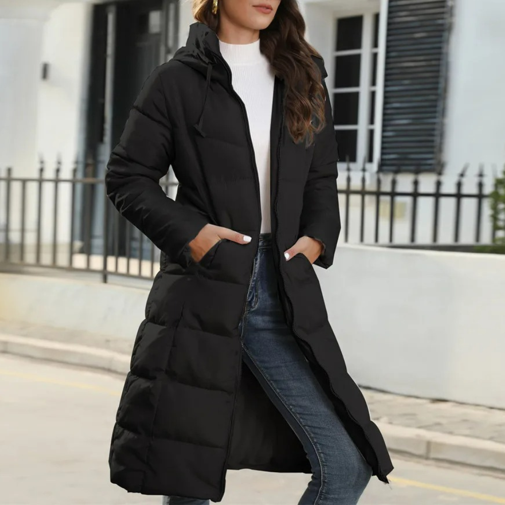 Drune | Langer Winterparka mit Kapuze für Damen Perfekt für den Winter
