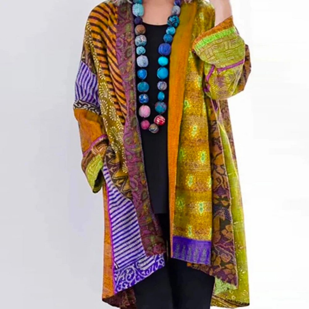 Drune | Damen Boho Bedruckter Kimono - Lockere Passform