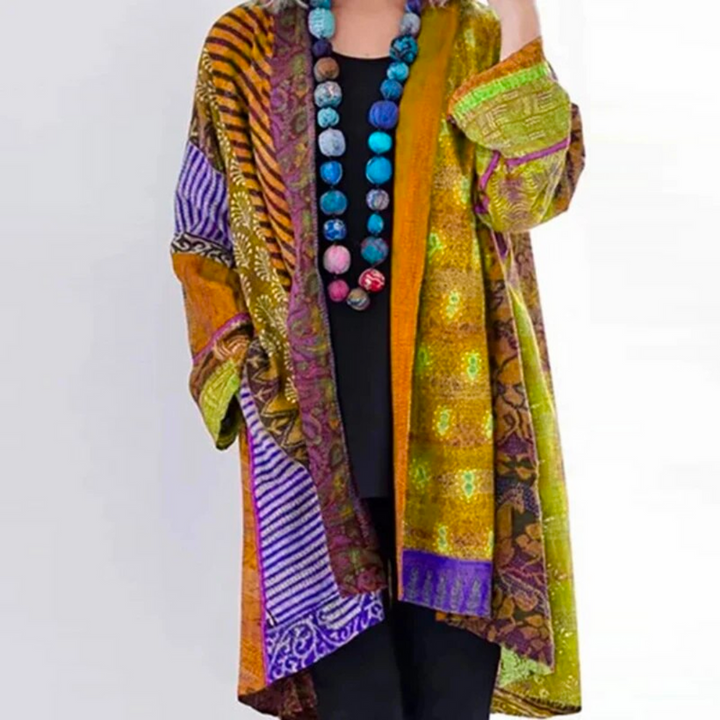 Drune | Damen Boho Bedruckter Kimono - Lockere Passform