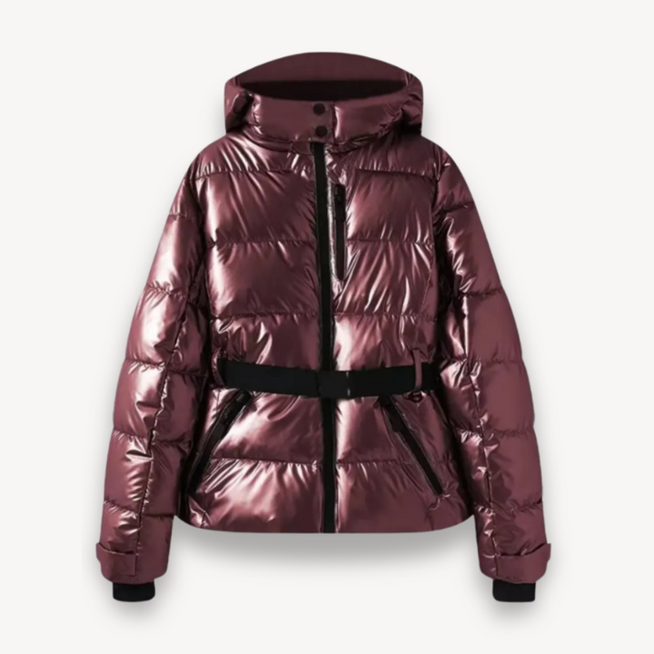 Drune | Damen Gepolsterte Daunenjacke mit Kapuze und Gürtel Gemütlicher Stil