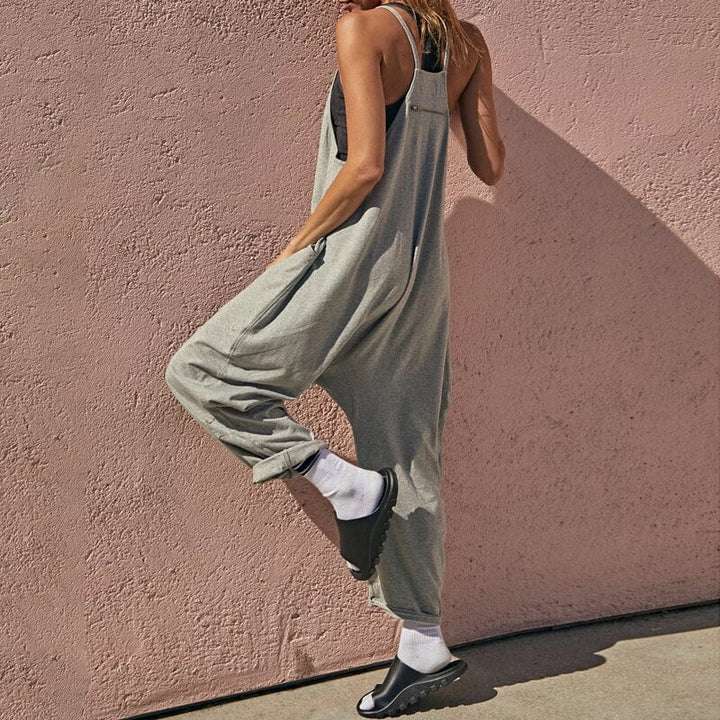 Drune | Locker Weites Bein Ärmelloser Jumpsuit Für Damen