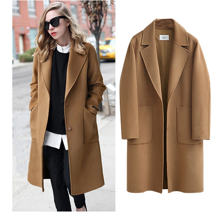 Drune | Langarm Winter Warme Trench Mantel - Lange