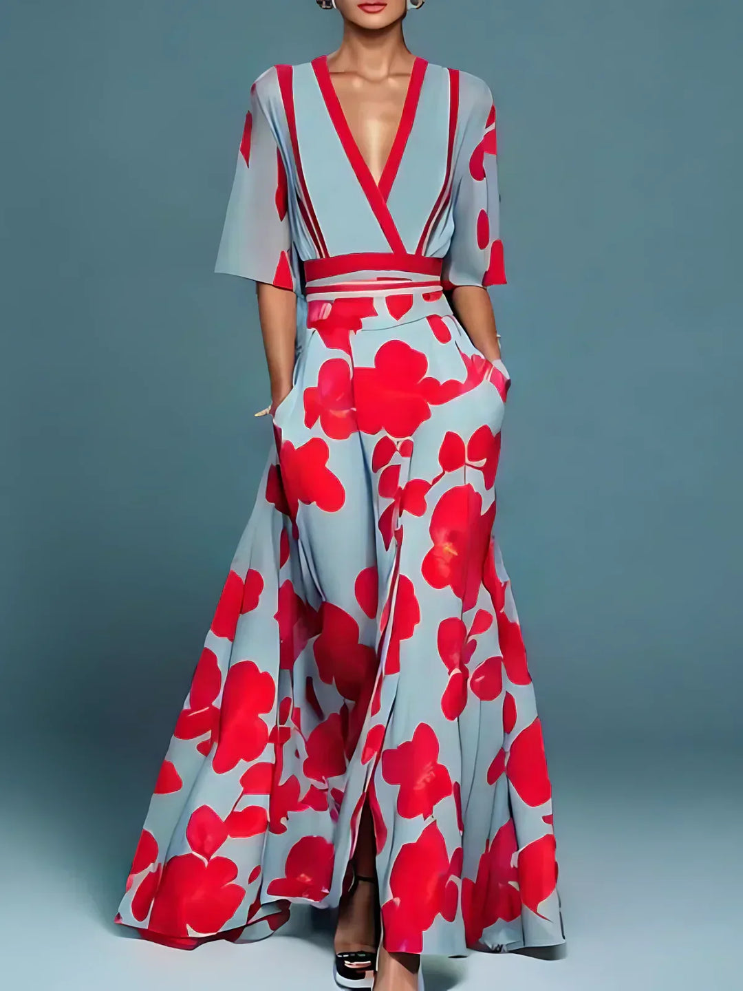 Drune | Elegantes Kleid mit Blumenmuster