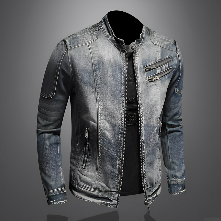 Drune | Stylische Jeansjacke mit Taschen für Männer